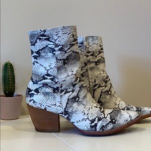 Matisse Caty Snake Print Bootie